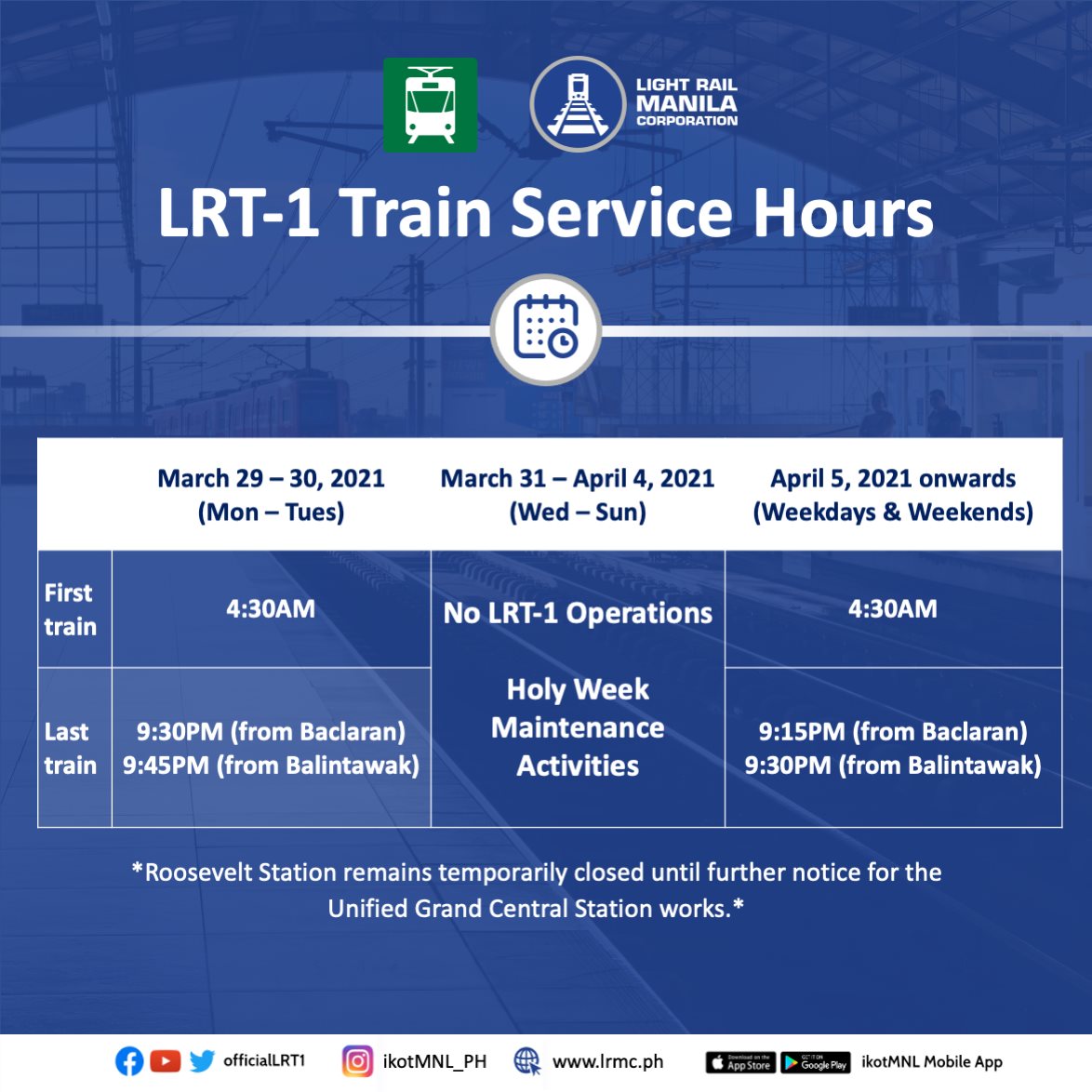 LRMC implements adjusted LRT-1 operating hours