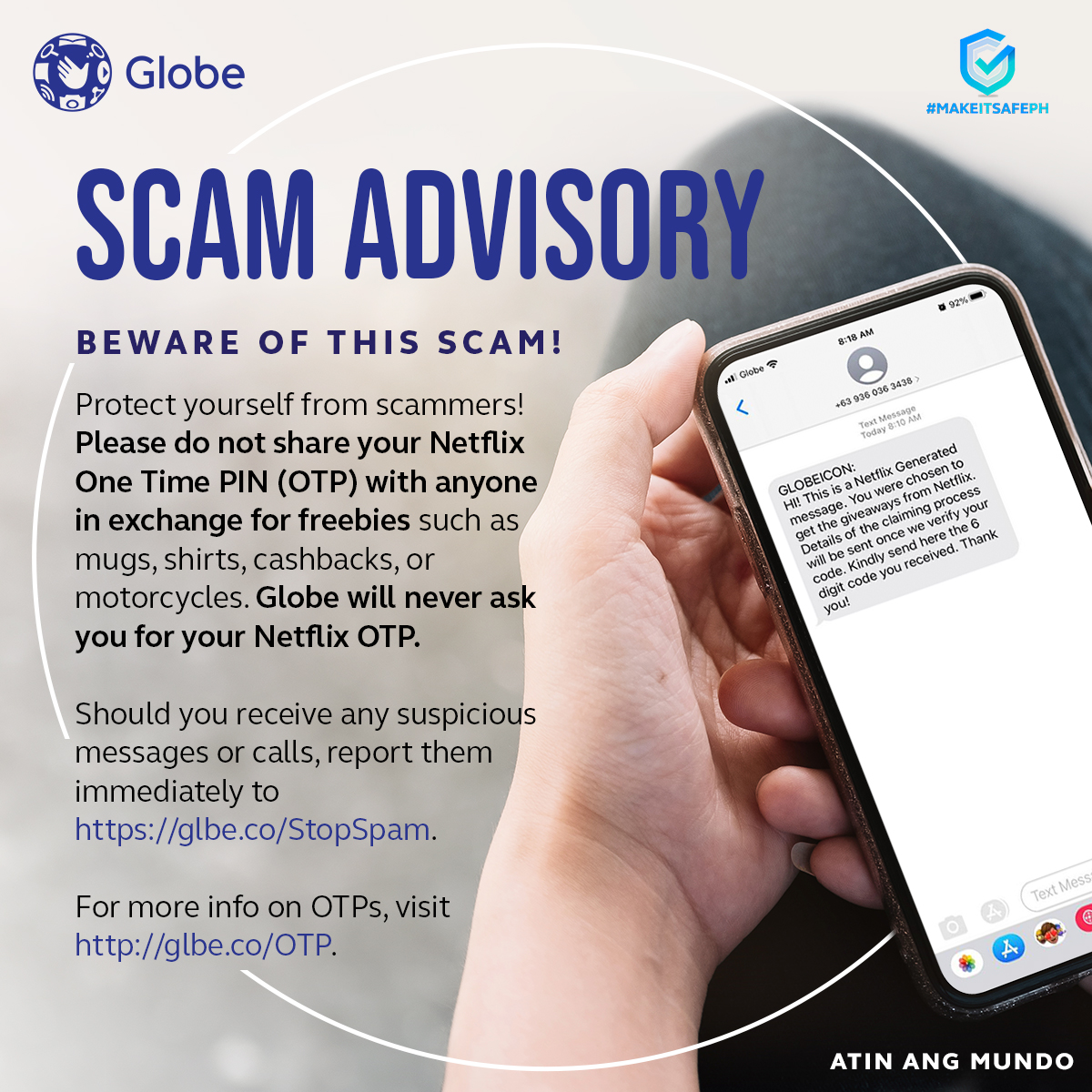 Globe warns of scams targeting OTT’s, postpaid customers