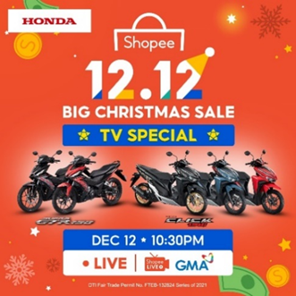 Honda Philippines joins Shopee’s 12.12 Big Christmas Sale