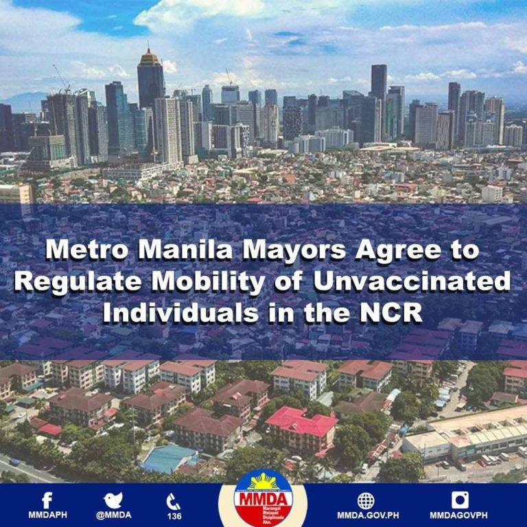 Metro Manila Council to impose enhanced restrictions to unvaccinated individuals