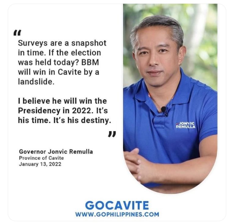 Gov. Jonvic Remulla earns disappointment reactions over his 2022 election forecast