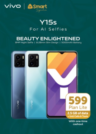 Snap photos and play games on the vivo Y15S, now available with Smart Plan Lite 599
