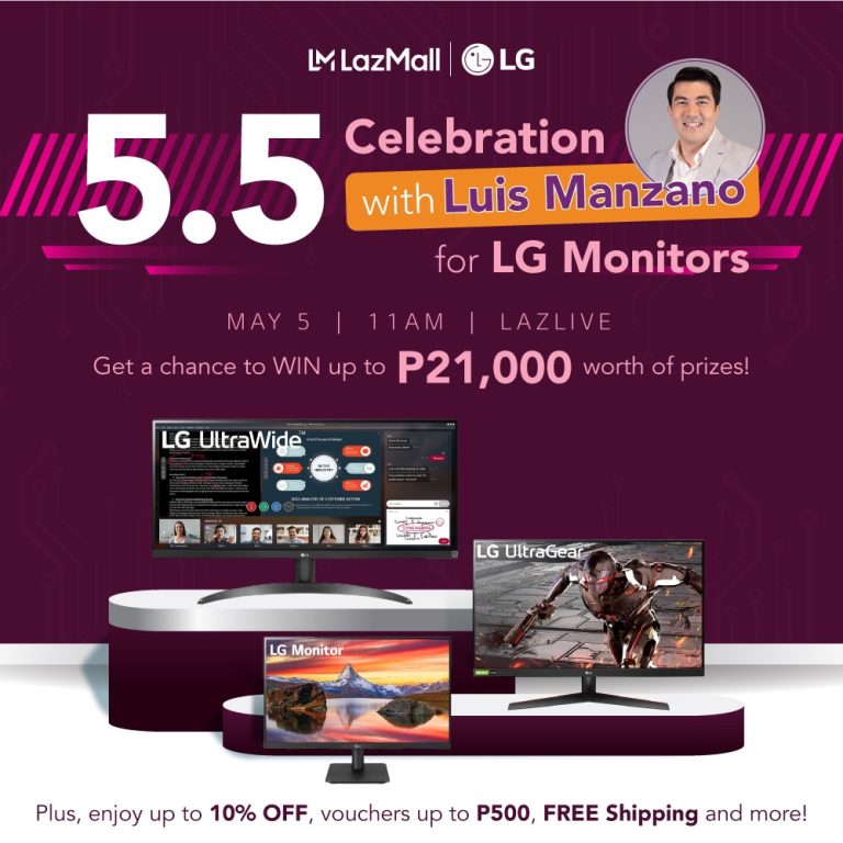 Watch out for the exciting LG Monitor Madness on 5.5 Lazada Live