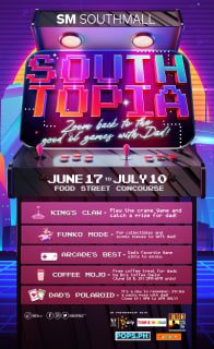 SM Southmall’s SouthTopia will take you on a trip to the good ol’ days of fun and games with your dads