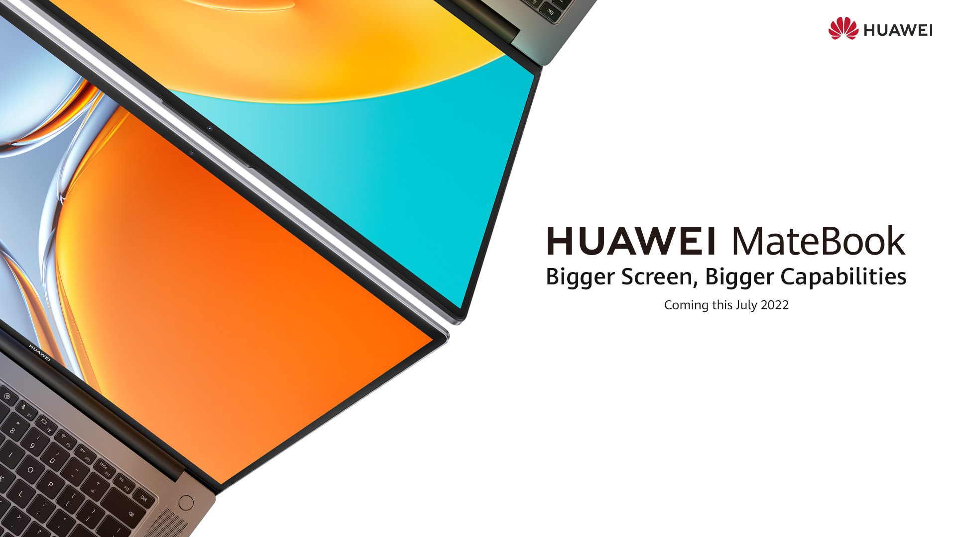 Expand your world with HUAWEI MateBook laptops this July — featuring HUGE screens, processors, and Super Device capabilities!