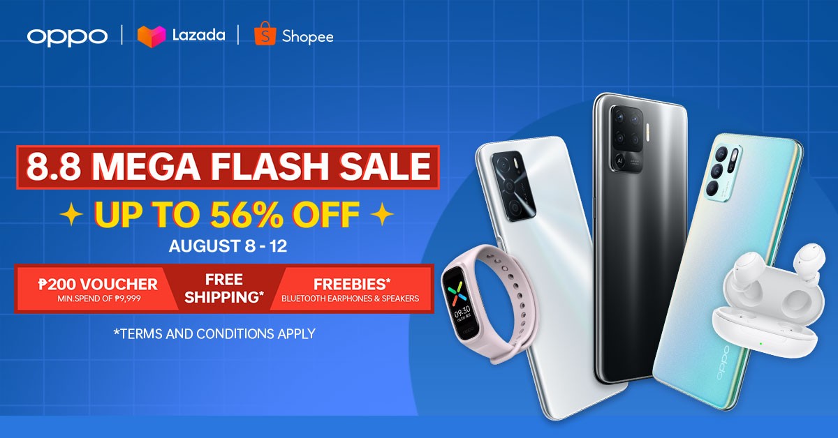 Get up to 56% off on well-loved OPPO Gadgets in the 8.8 Mega Flash Sale