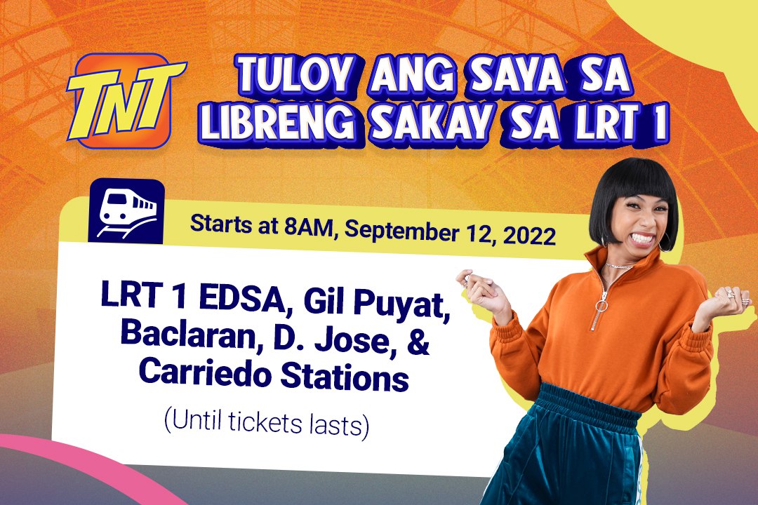 TNT to treat LRT-1 passengers with limited ‘Libreng Sakay at Meryenda’ on Sept. 12