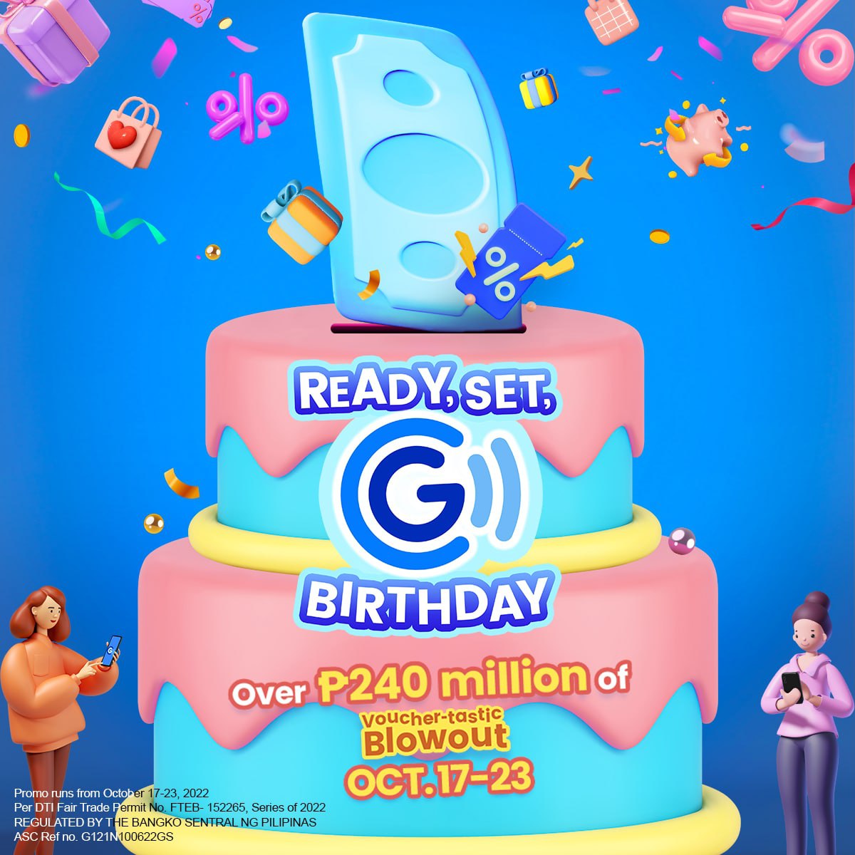 Mark Your Calendars, It’s GCash’s Birthday! On October 17 to 23, GCash is celebrating its Birthday with Bigger Rewards and Exciting Deals