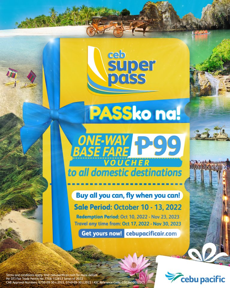 Cebu Pacific brings back CEB Super Pass this 10.10