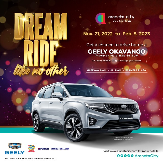 Get a brand new car, other freebies from Araneta City this Holiday Season