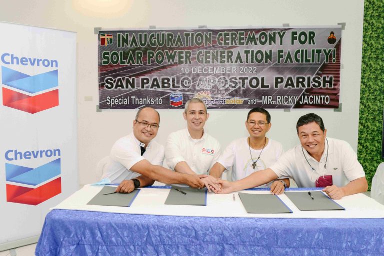 Chevron donates to Tondo Parish Solar Power Project