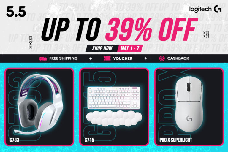 Crush the competition with Logitech G gears at the Shopee 5.5 Sale