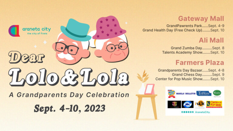 Celebrate Grandparents’ Day in style at Araneta City