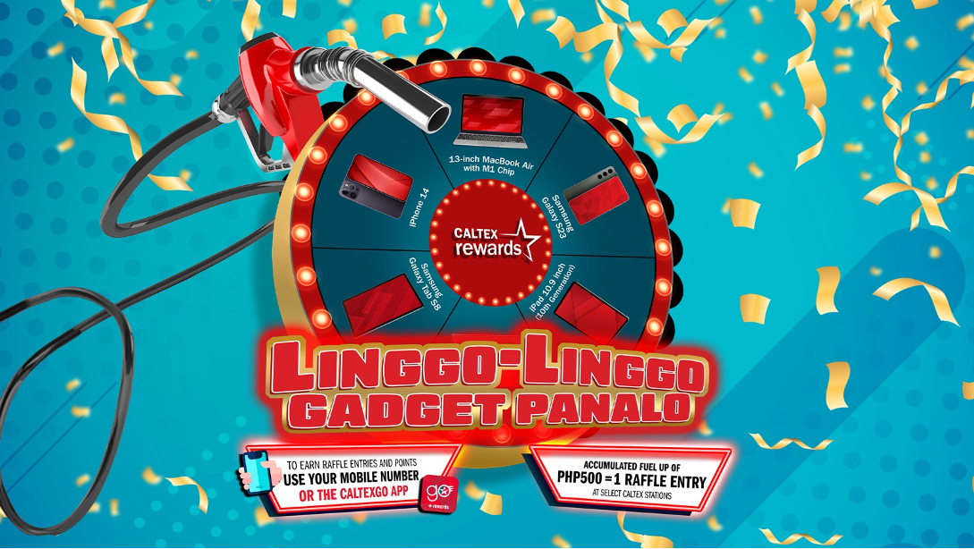 Caltex is giving away the latest smartphones and Macbooks every week in Caltex Rewards Linggo Linggo Gadget Panalo