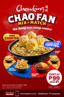 Chao Fan Mix & Match:  Your Best Wok-Sarap Combos, Starting at ₱99